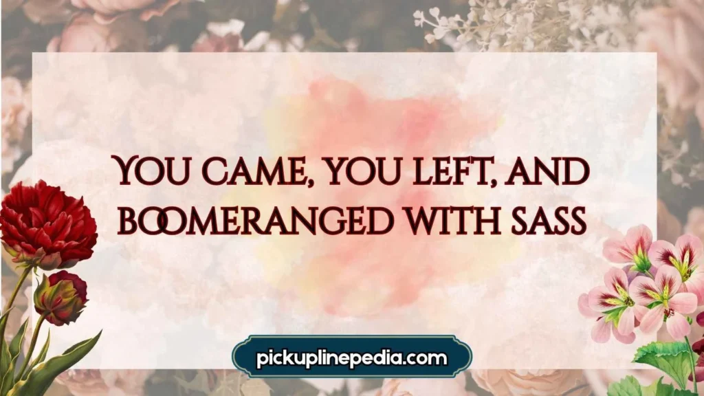 Cheeky Boomerang Pickup Lines