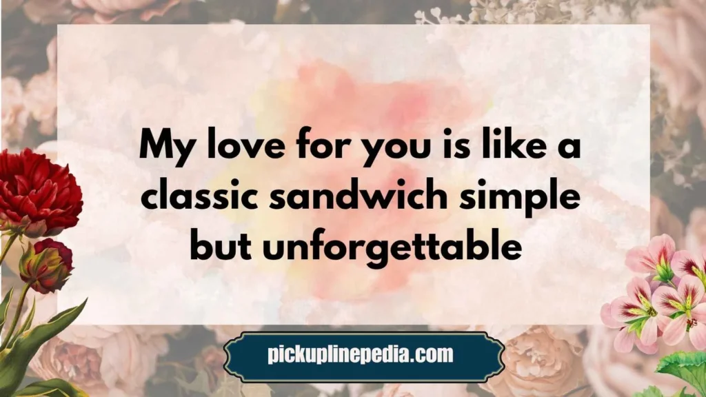 Classic Sandwich Pickup Lines