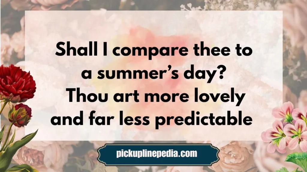 Shakespearean Romance Pickup Lines