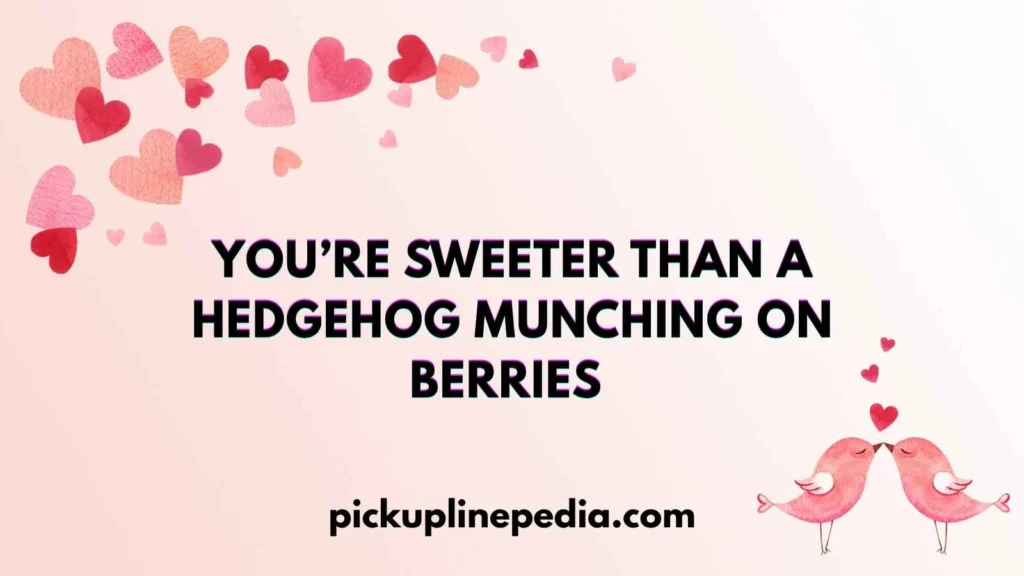 Sweet Hedgehog Pick Up Lines 